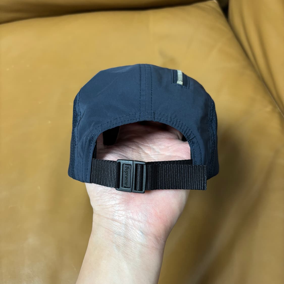 슈프림 캠프캡 모자 박스로고 집 메쉬 네이비 상품이미지8