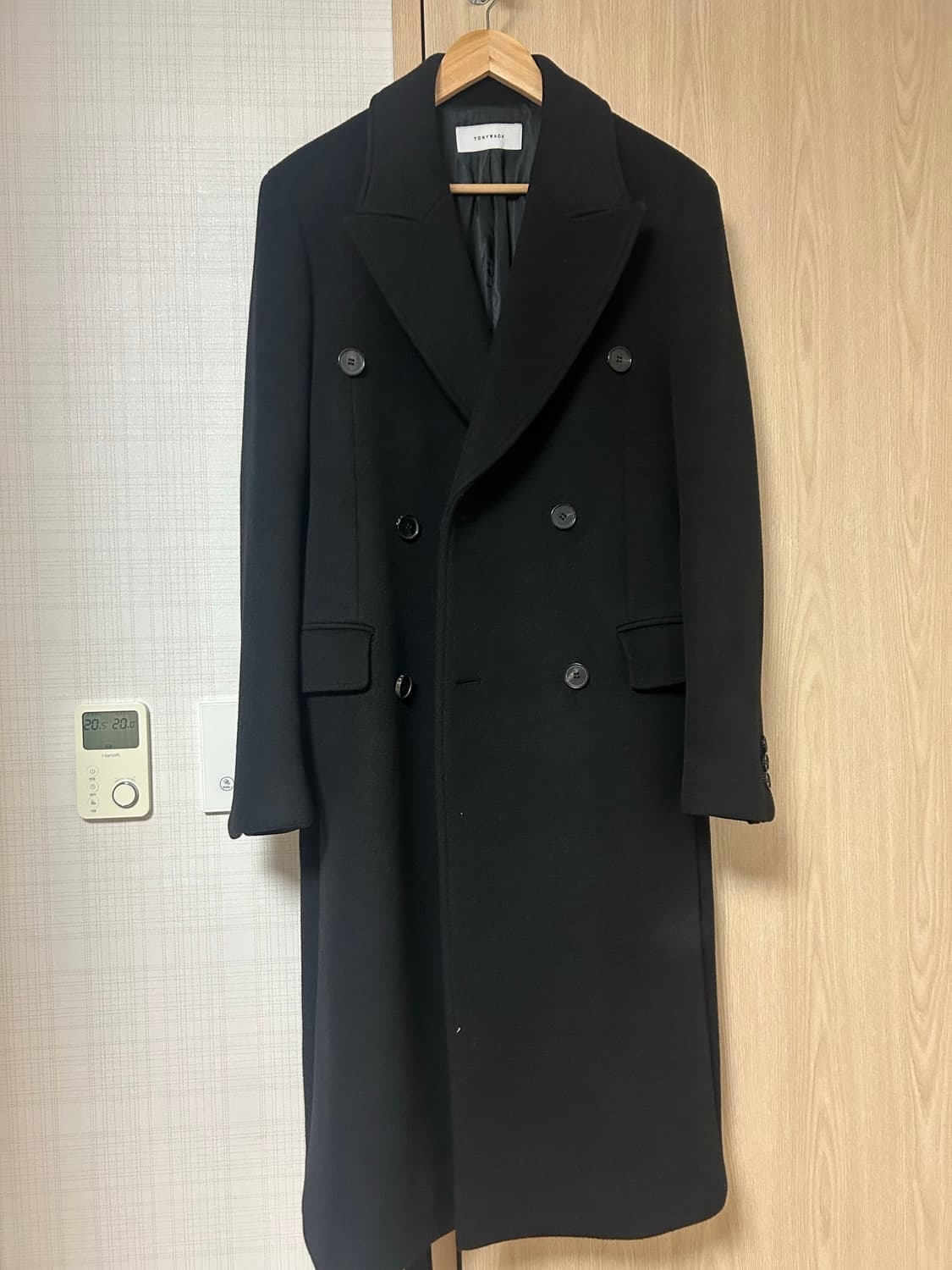 토니웩 크루도 캐시미어 더블 코트 M 블랙 상품이미지1