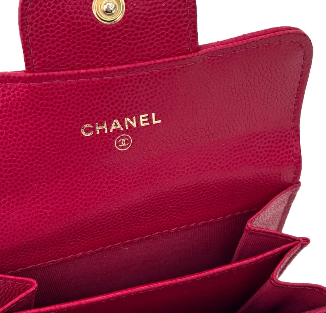 Chanel 샤넬 여성 2.55 빈티지 캐비어 똑딱이 플랩 카드 지갑 상품이미지6
