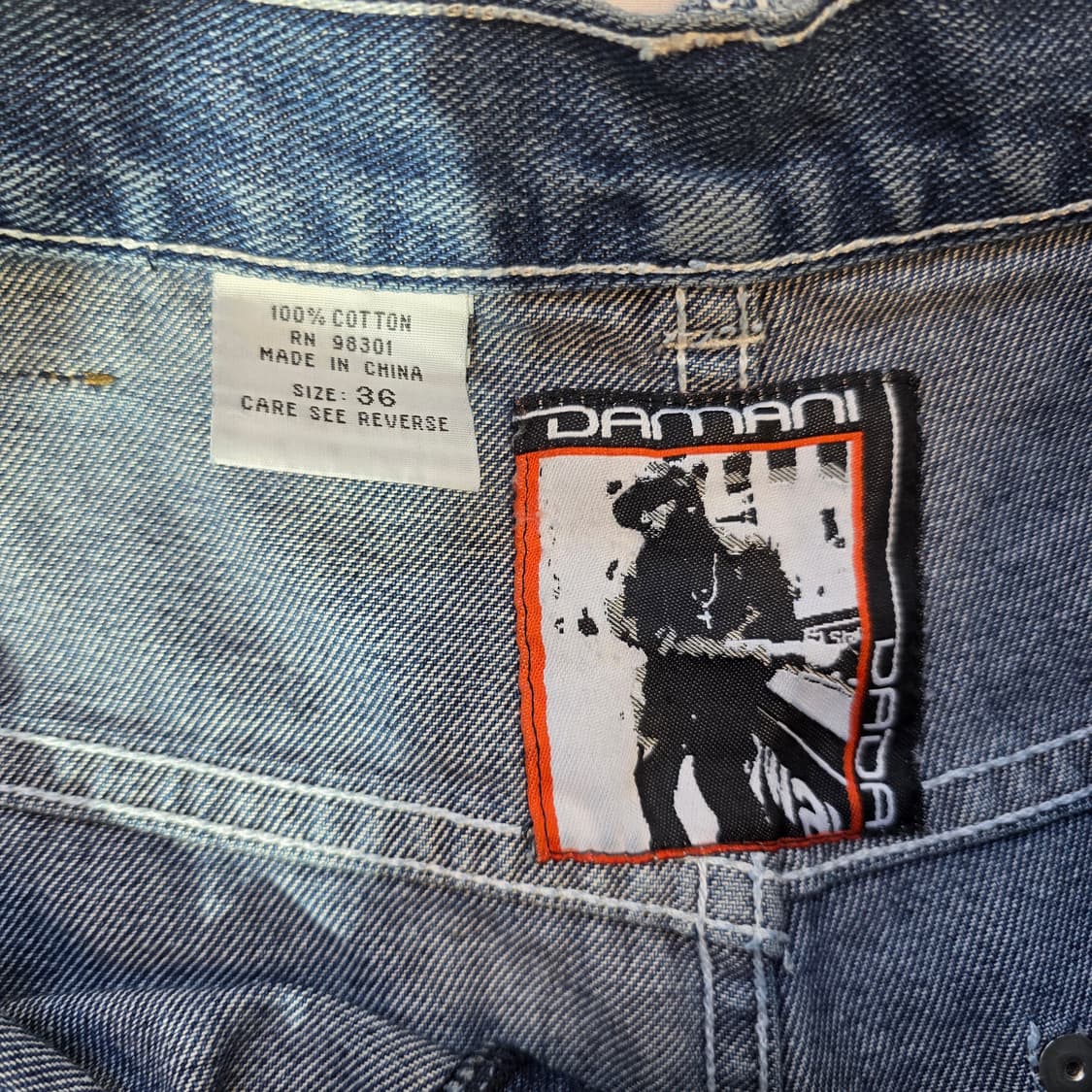 [36]90s damani dada 다마니 다다 더블니 카펜터 데님팬츠 상품이미지4