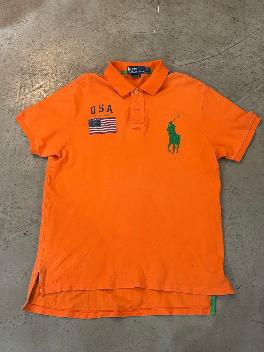 폴로 빅포니 반팔 USA 오렌지 상품이미지8