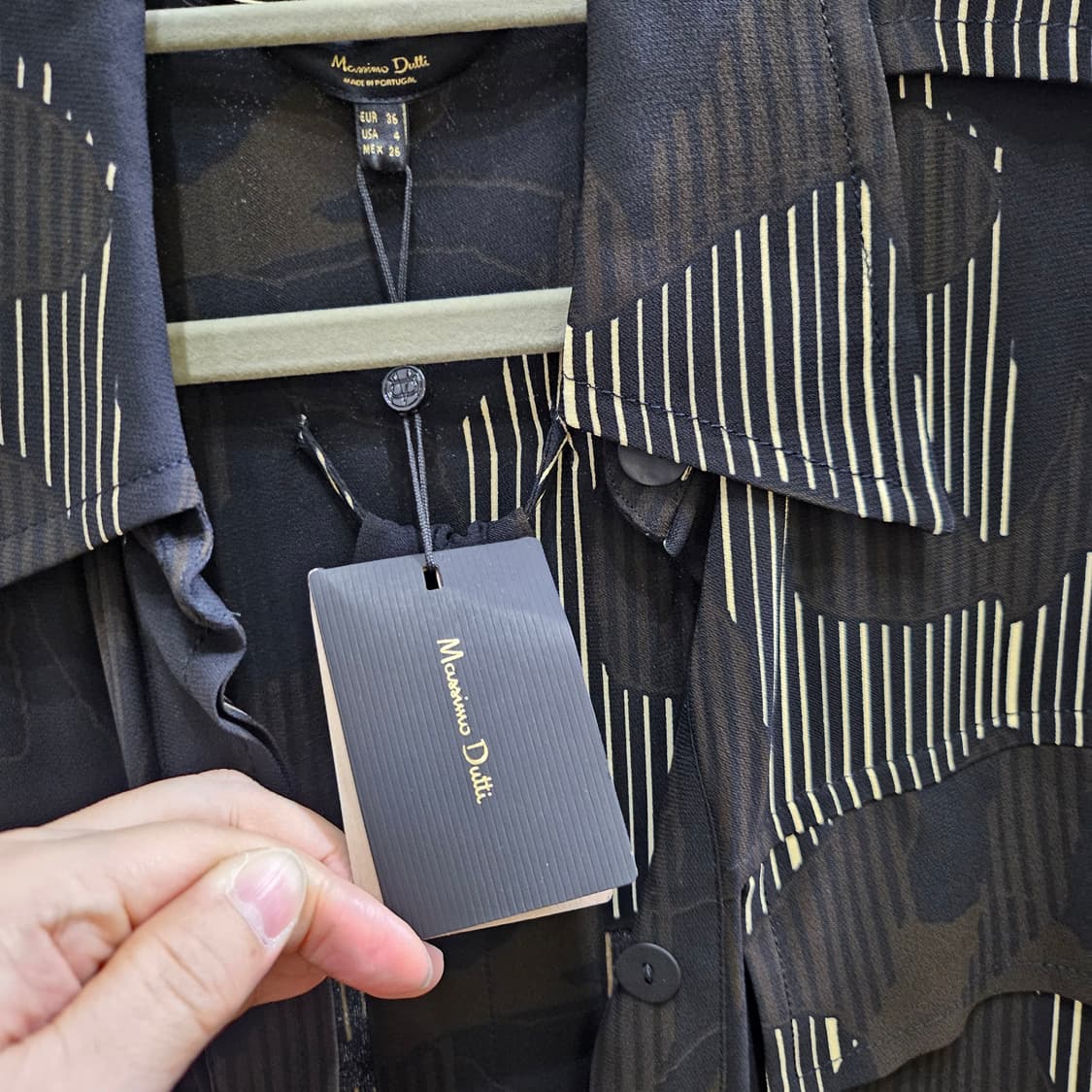 택도 안 뗀 마시모두띠 셔츠 롱 원피스 블랙 36 새제품 상품이미지6