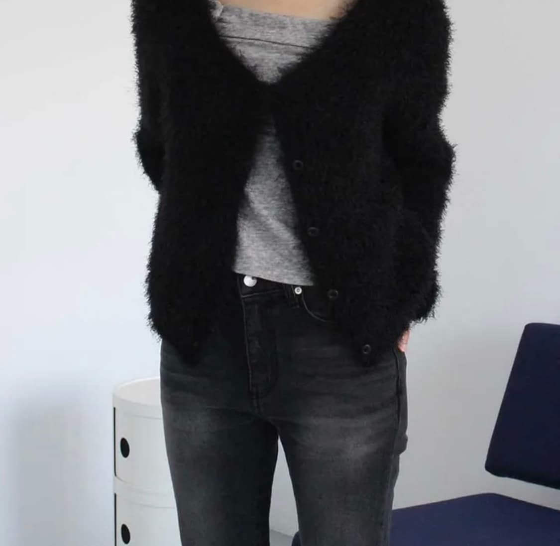 [새상품] 이오엔 앙고라 퍼 가다건 상품이미지1