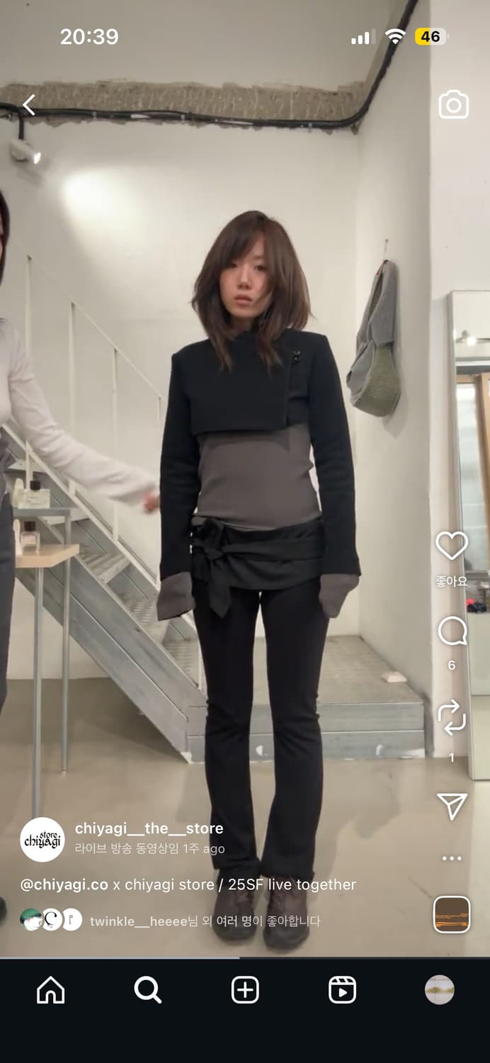 Chiyagi 키야기 Half Apron Leggings - black 상품이미지3