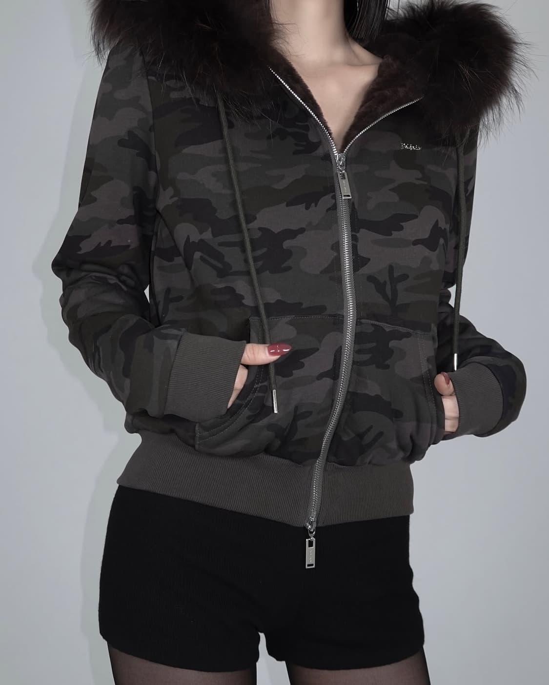 페일제이드 울프조 후드집업 다크카모 상품이미지4