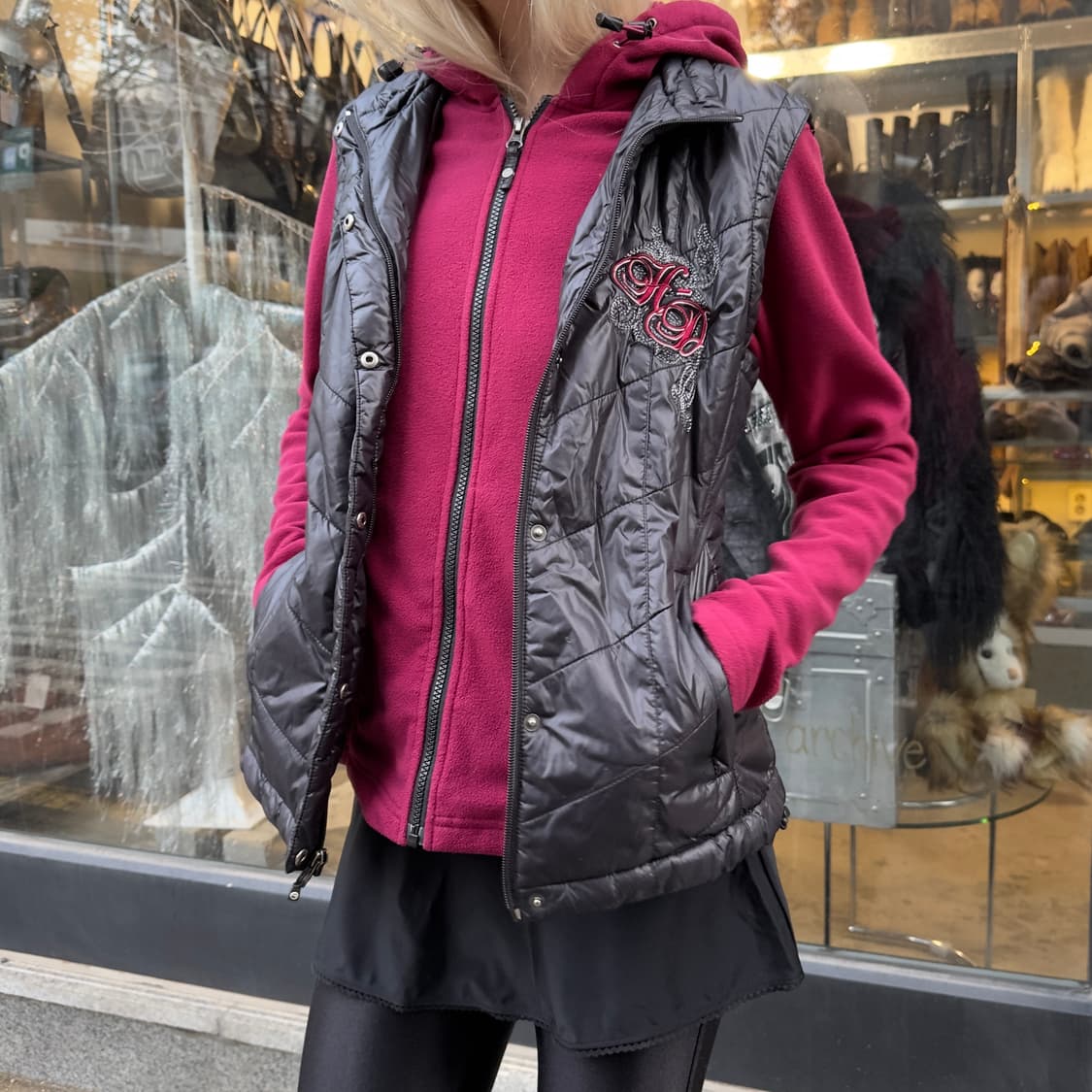 2010 빈티지 할리데이비슨 패딩 베스트 & 집업 세트 상품이미지7