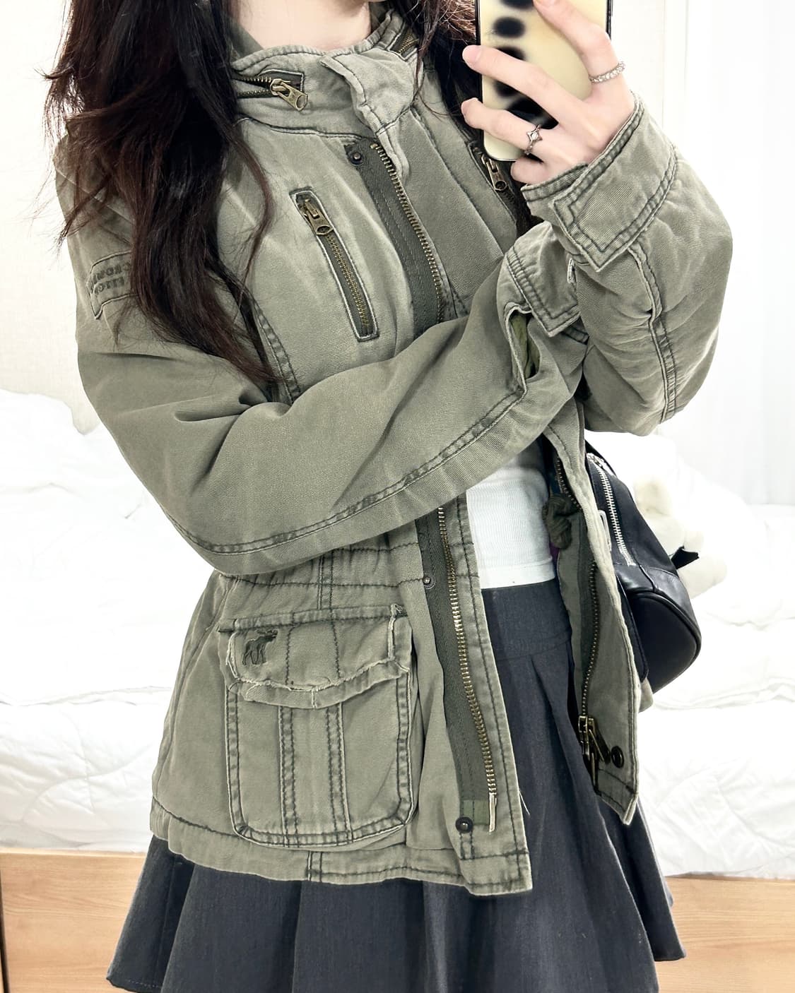 아베크롬비 순록 카키 투웨이 자켓 상품이미지4