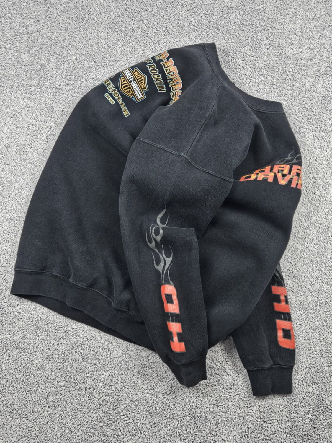 할리데이비슨 리플렉티브 플레임 맨투맨 스웻셔츠 (상세설명참조)/10125 상품이미지5