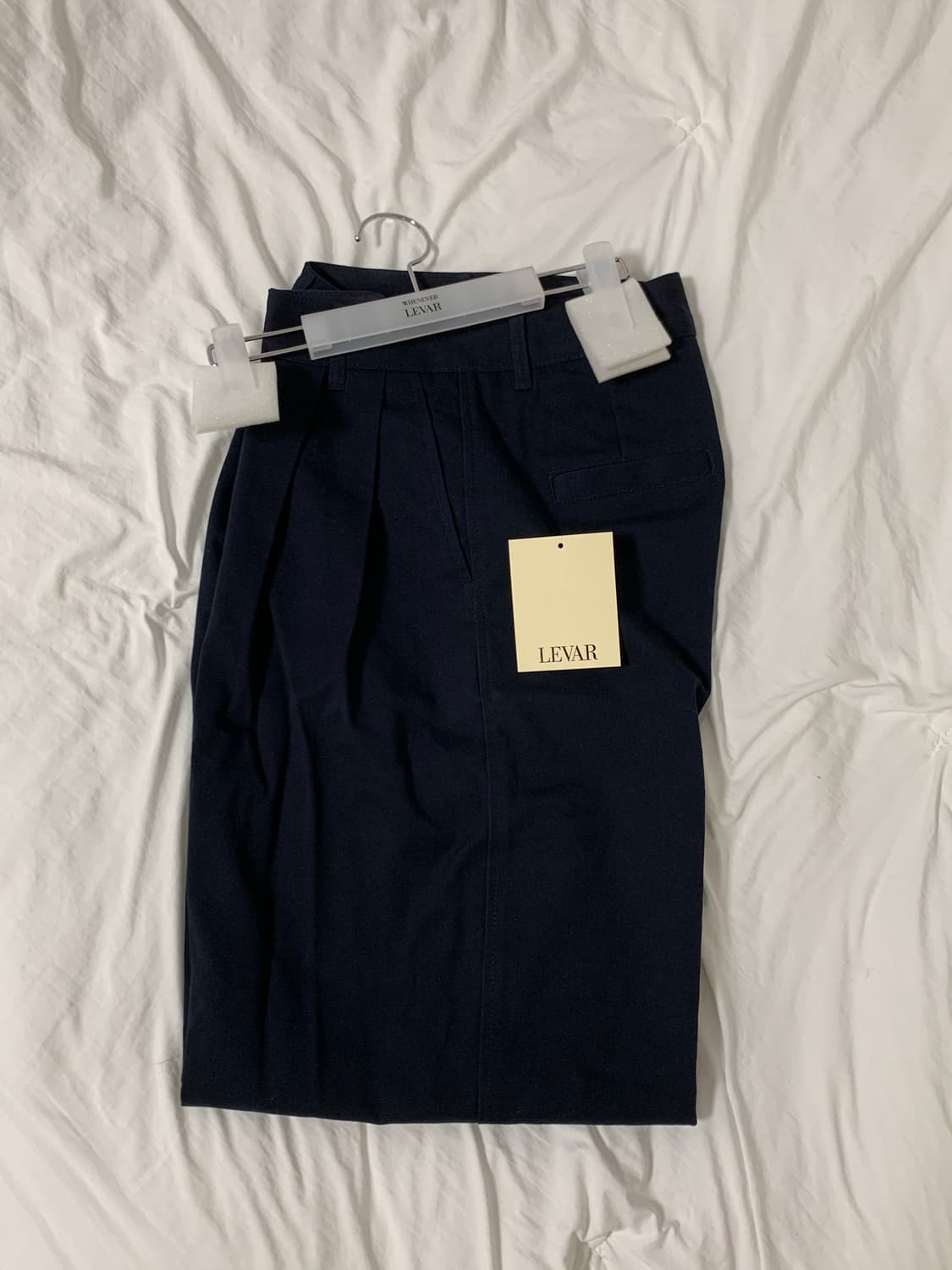 Levar 르바 Relaxed cotton chno pants 네이비 상품이미지1