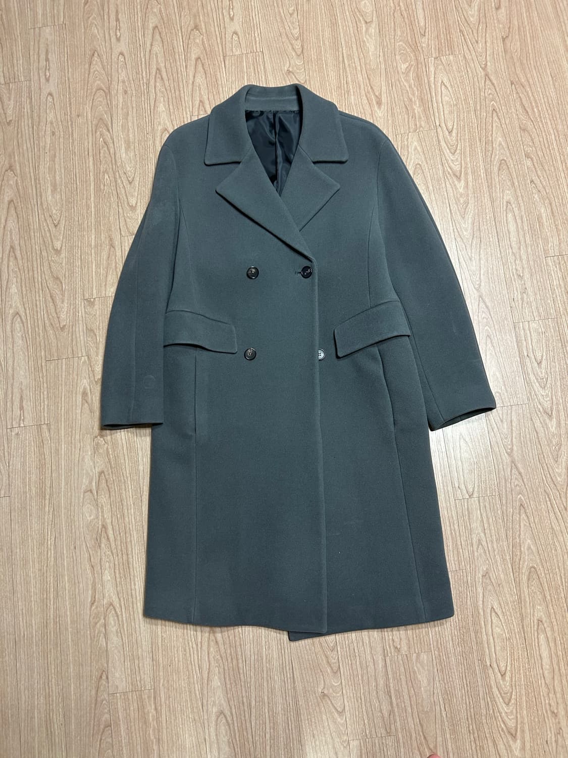 시스템 울캐시미어 더블코트 애쉬그레이(95) 남성남자롱코트 솔리드타임 상품이미지1