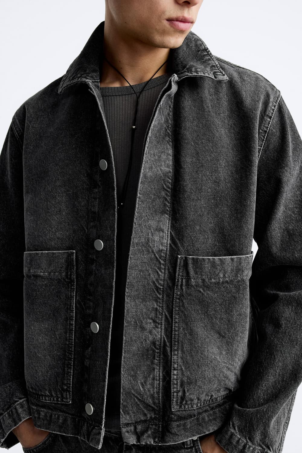 자라 크롭핏 데님 자켓 24FW (XL, 새상품) 상품이미지10