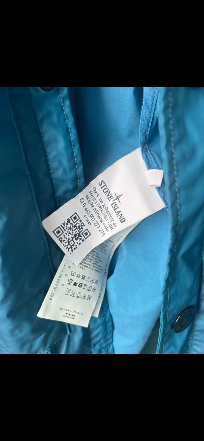 스톤아일랜드 MUSSOIA GOMMATA 워시드 바람막이 L 상품이미지5