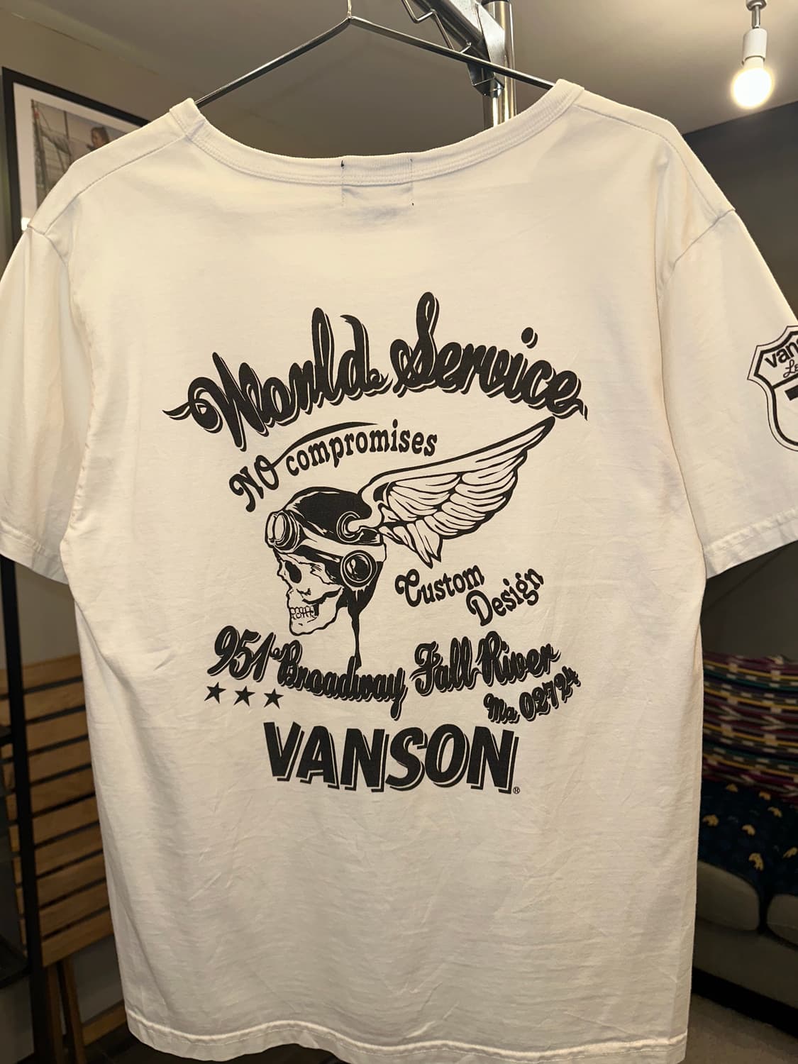 Vanson cotton logo print detail  T 상품이미지3