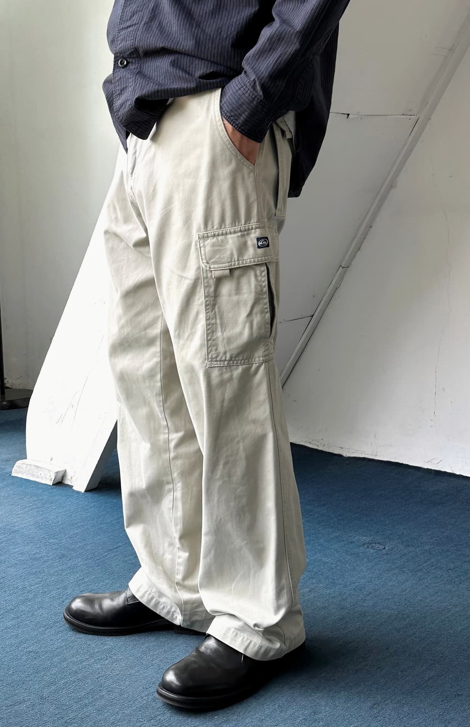Cotton twill wide cargo pants 상품이미지3