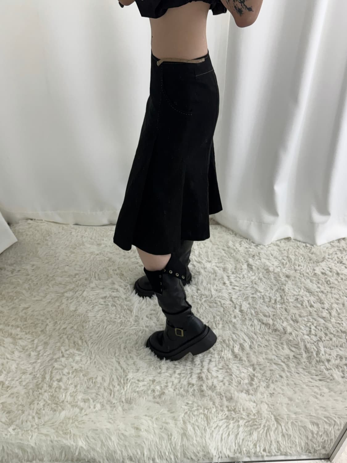 버버리 아카이브 슬릿 맥시 스커트 상품이미지3