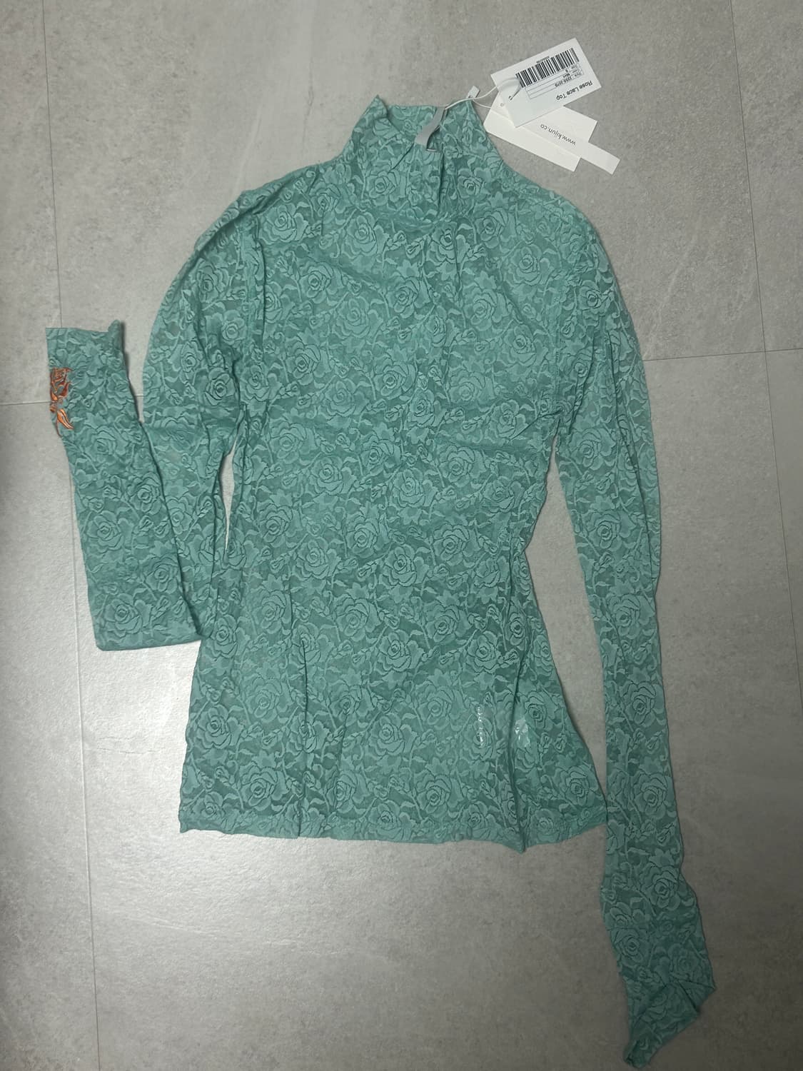 (택O) Kijun 기준 로즈 레이스 탑 상품이미지2