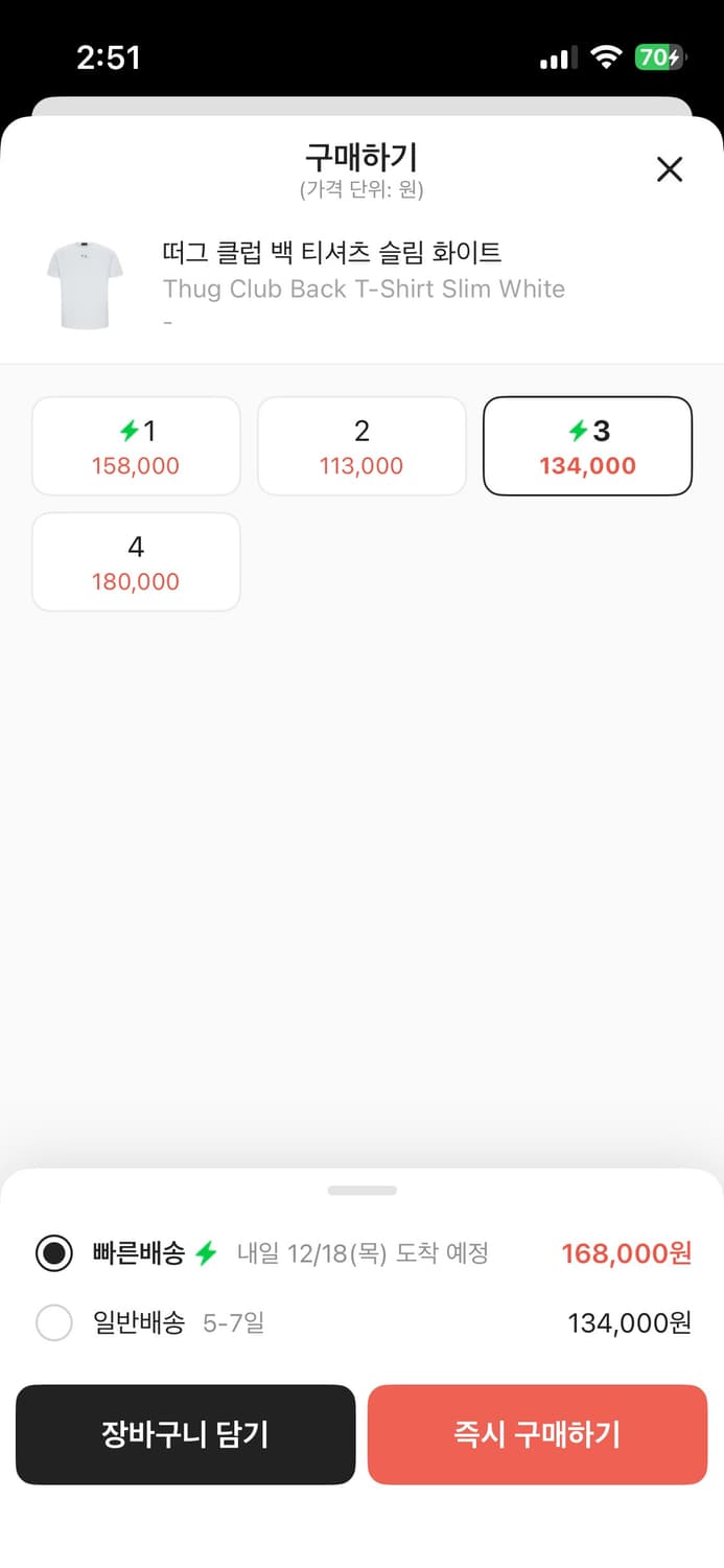 떠그 클럽(Thug club) 반팔 클립 백 티셔츠 새상품 상품이미지4