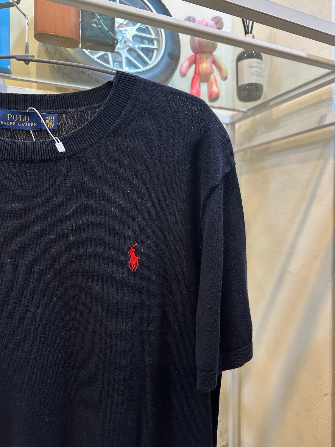폴로 랄프로렌 라운드넥 반팔 니트 블랙 M 상품이미지2