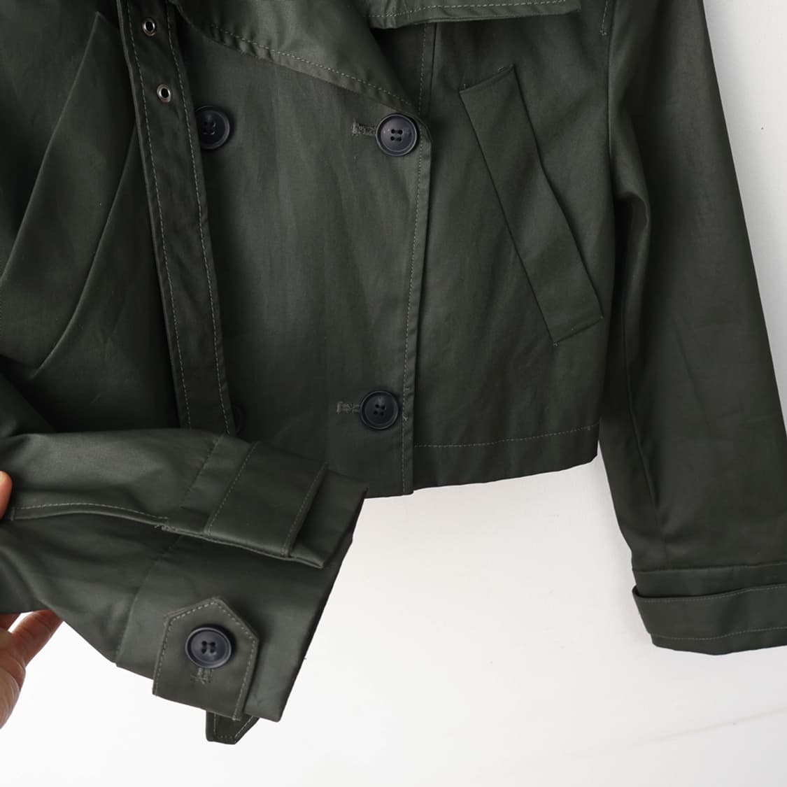 55/자라 크롭 왁스 트렌치코트 상품이미지5