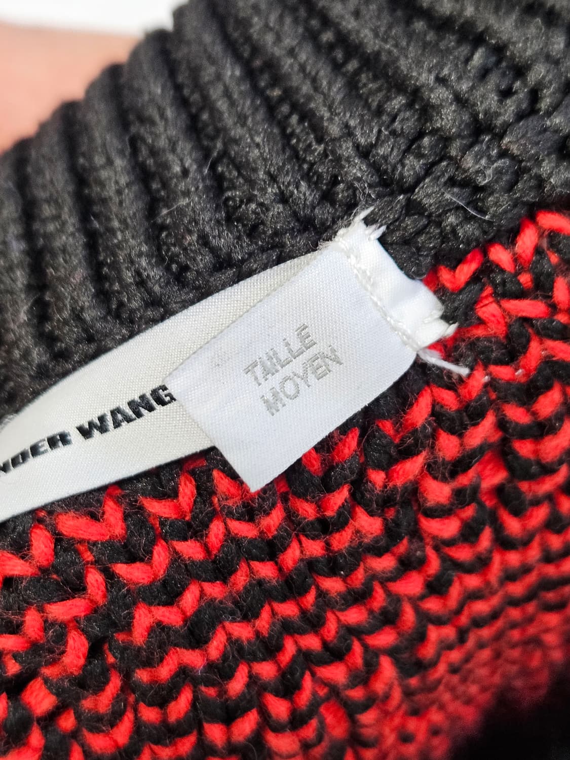 알렉산더왕 케이블 니트 스웨터 레드블랙 정품 M 상품이미지5