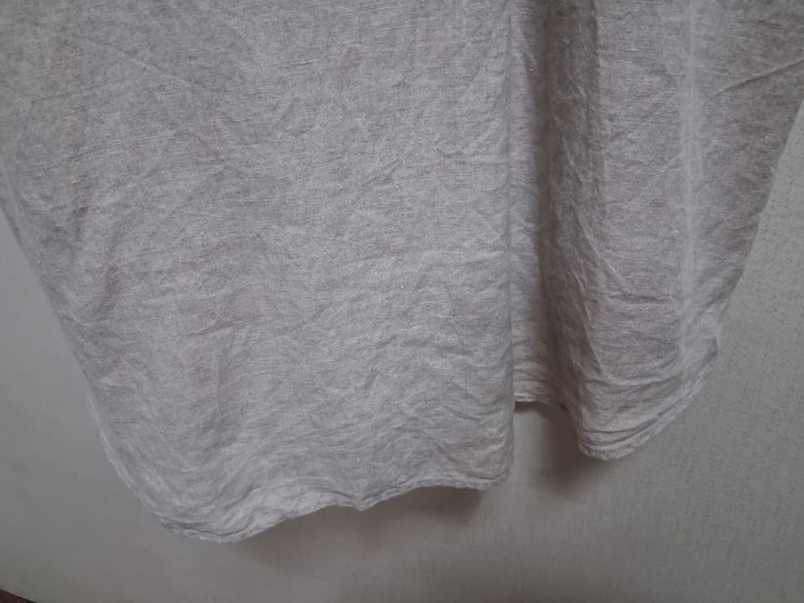 일본빈티지 MUJI 무지 내츄럴생지린넨 셔츠롱원피스 여성55까지적당 여유 상품이미지6