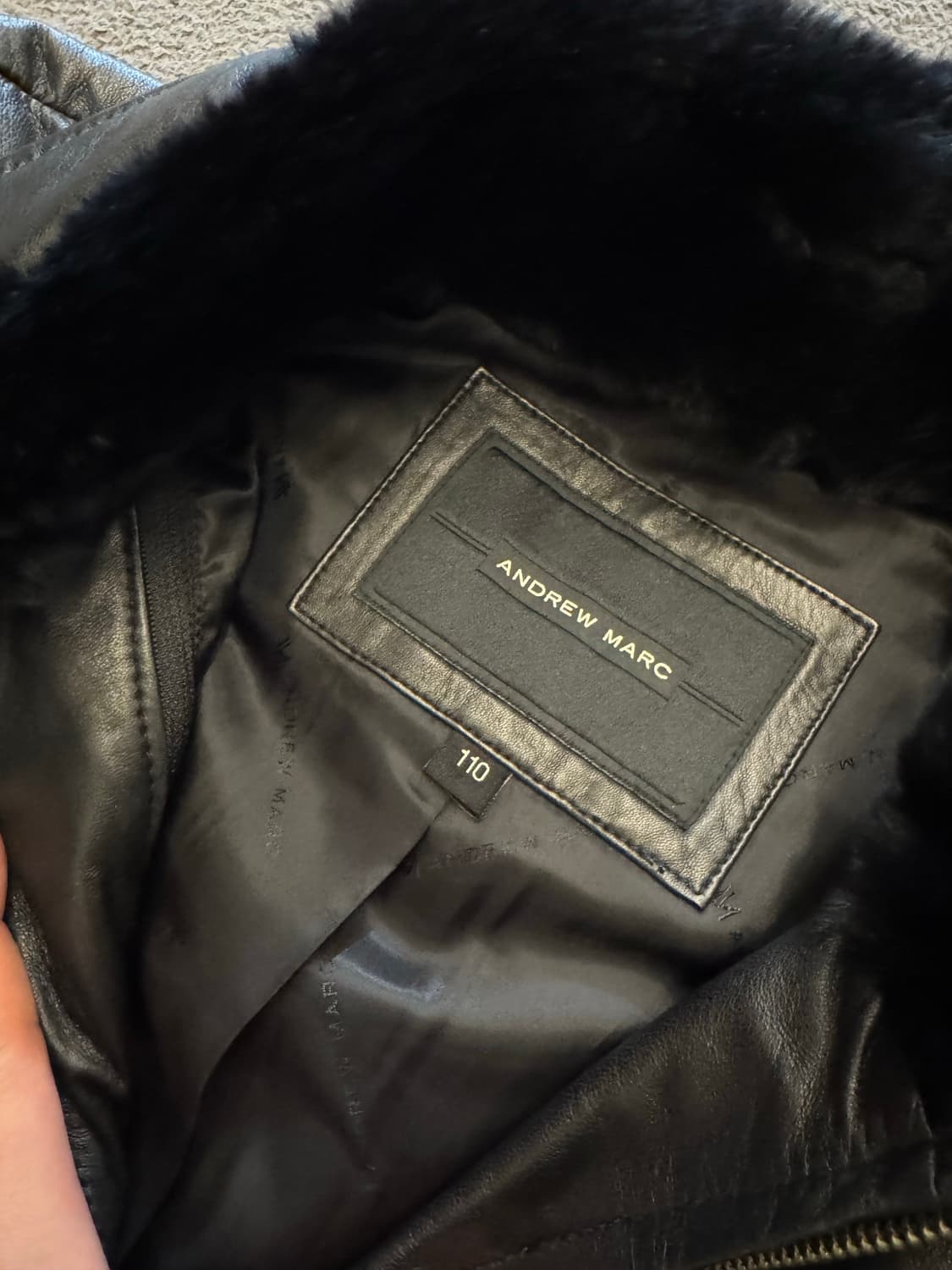앤드류마크 양가죽(토끼) 가죽 구스 자켓 처분  상품이미지3