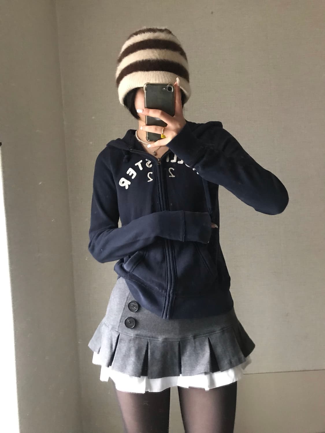 홀리스터 네이비 슬림핏 후드집업 상품이미지5