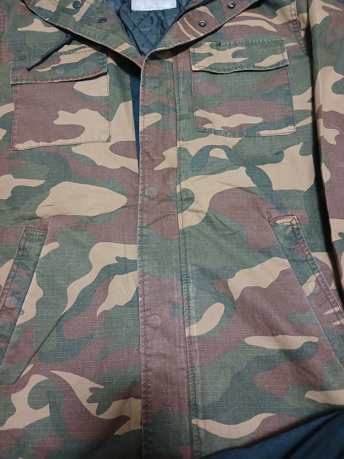 자라맨 밀리터리 카모 야상 후드 자켓 상품이미지3