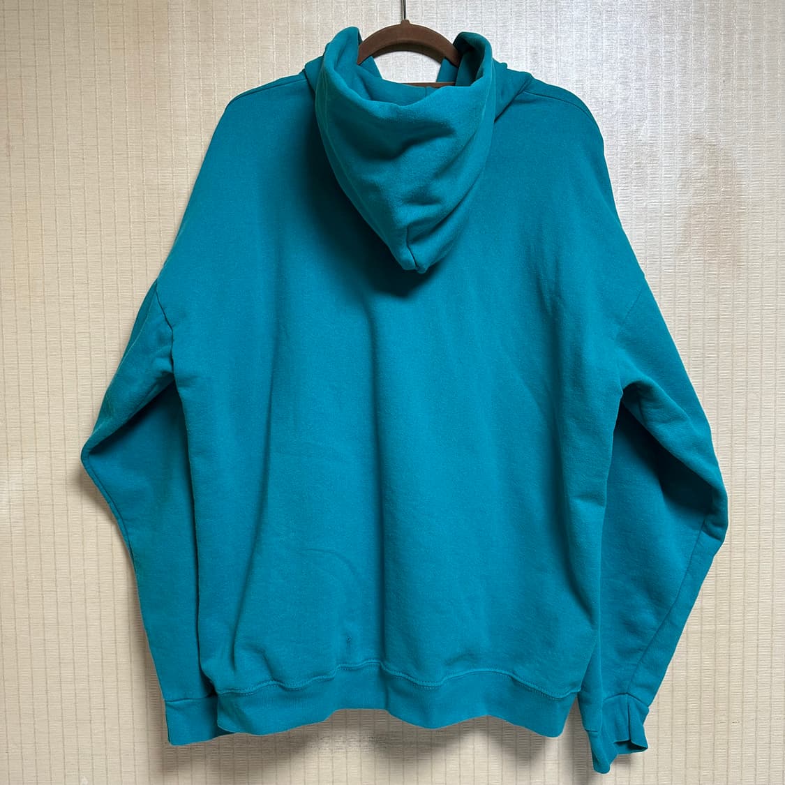 90s 빈티지 에메랄드 블루 후드 집업 L사이즈 상품이미지5