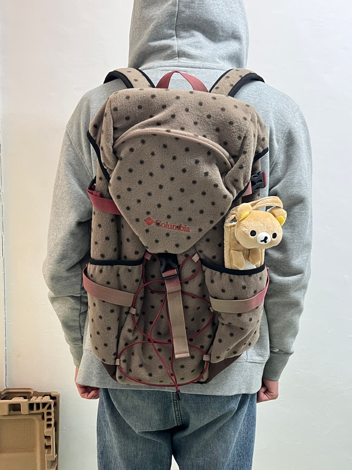 후리스 브라운 도트 리락쿠마깔 백팩 🧸 상품이미지2