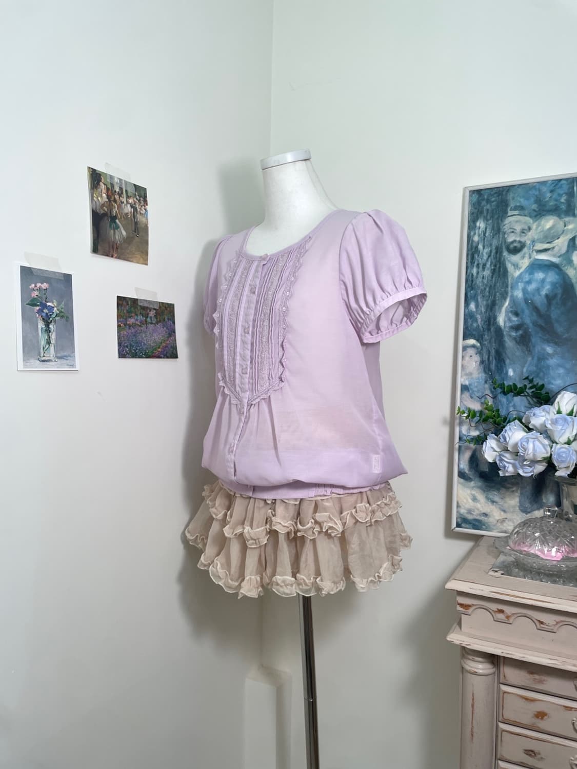 LOWRYS FARM lavender lace trime puff mor 상품이미지2