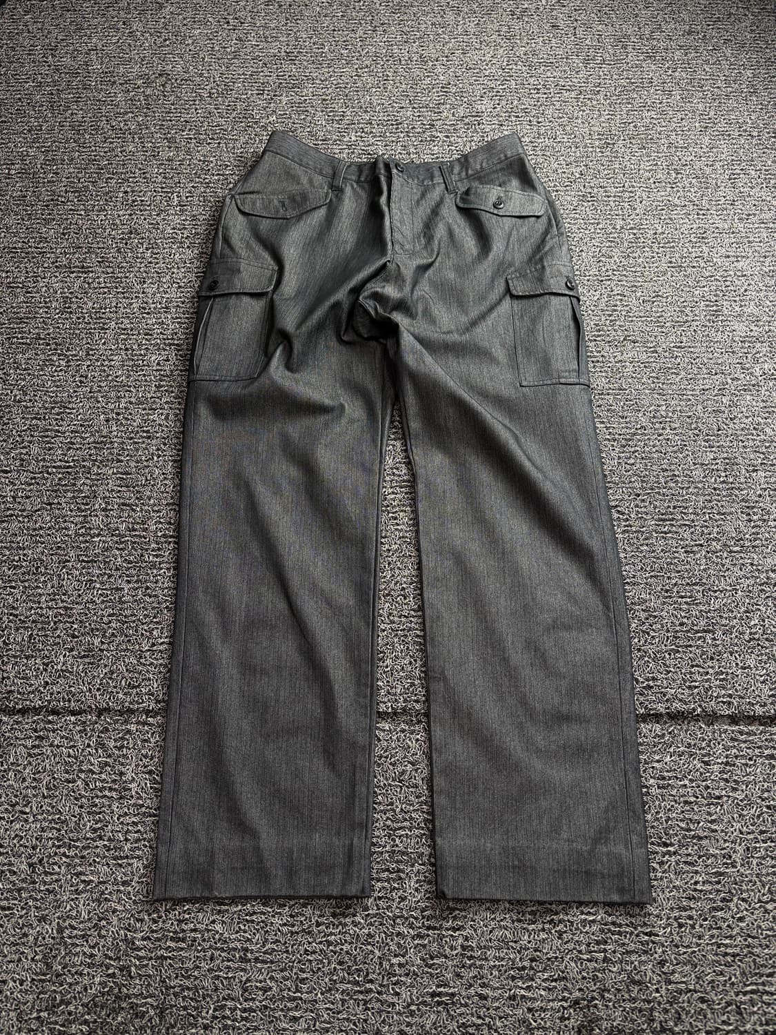 일본 빈티지 꼼사이즘 미니멀 코튼 해링본 카고 팬츠 3227  상품이미지2