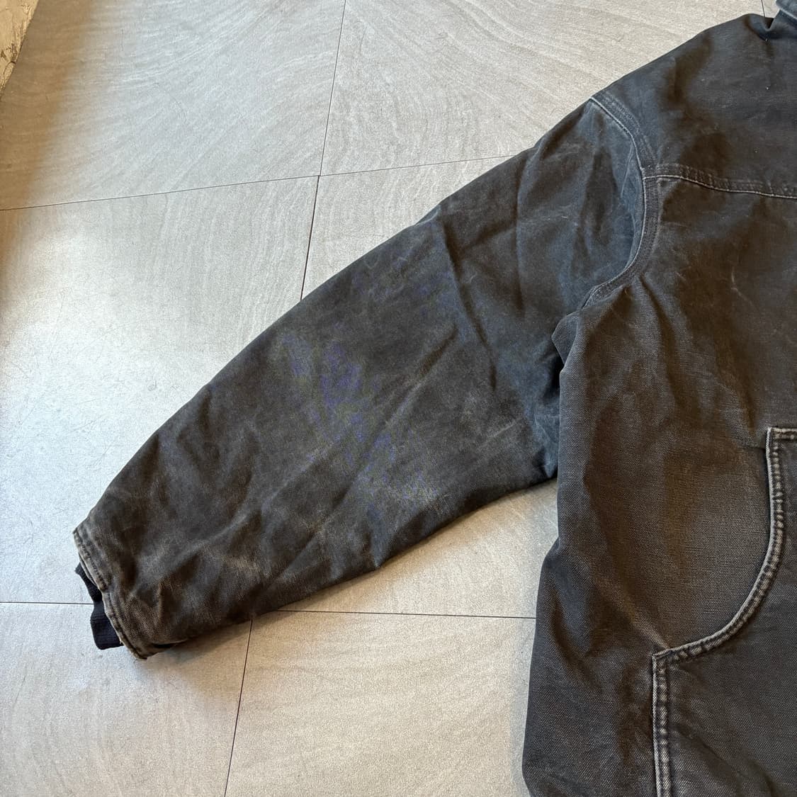 칼하트 정품 C61 블랙 덕 초어 자켓  상품이미지9