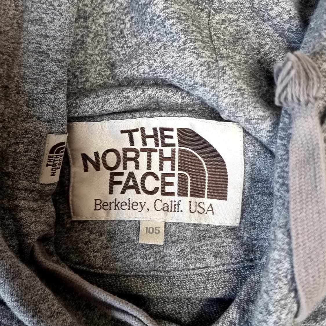 노스페이스 회색 후드티 레드 로고(105) 상품이미지4