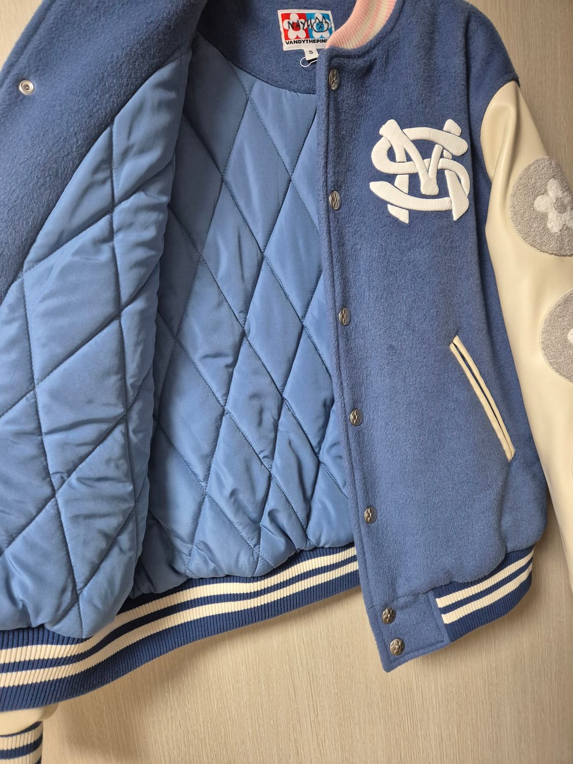 반디더핑크 X SM 엔터테이먼트 아티스트 바시티 자켓 S 점퍼 상품이미지6