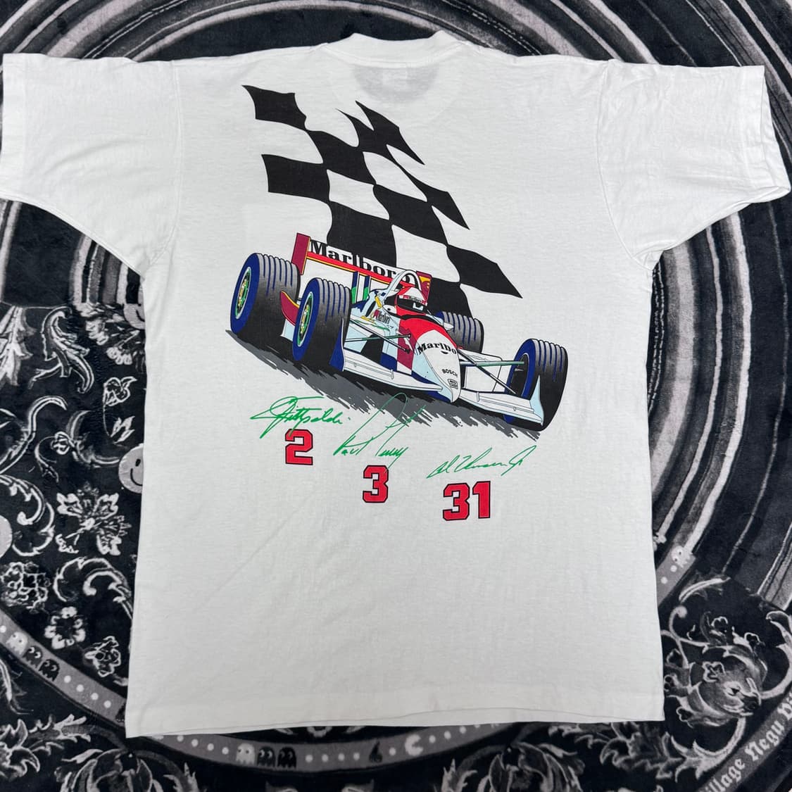 (XL) 90s 빈티지 말보로 프로모 레이싱 반팔 티셔츠 상품이미지1