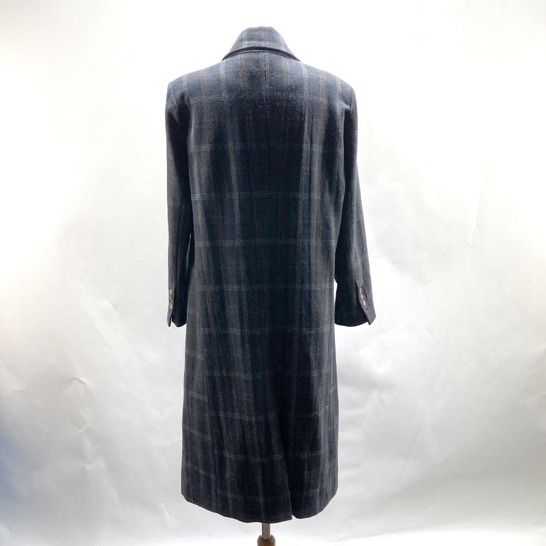 LA VIE 9 여성 체크 모직 더블 롱코트 F 상품이미지3