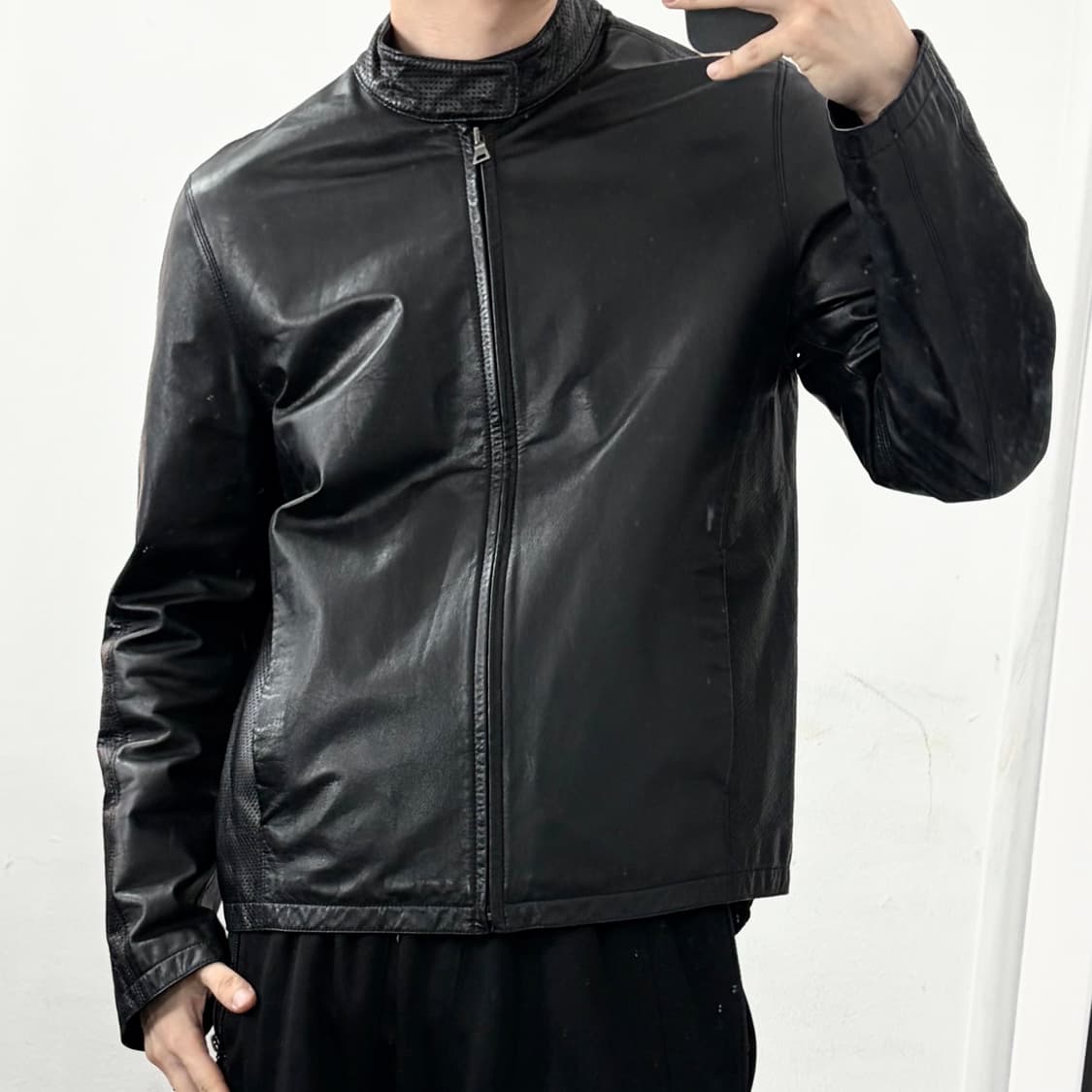 Guess 게스 00s 소가죽 바이커 자켓 상품이미지2