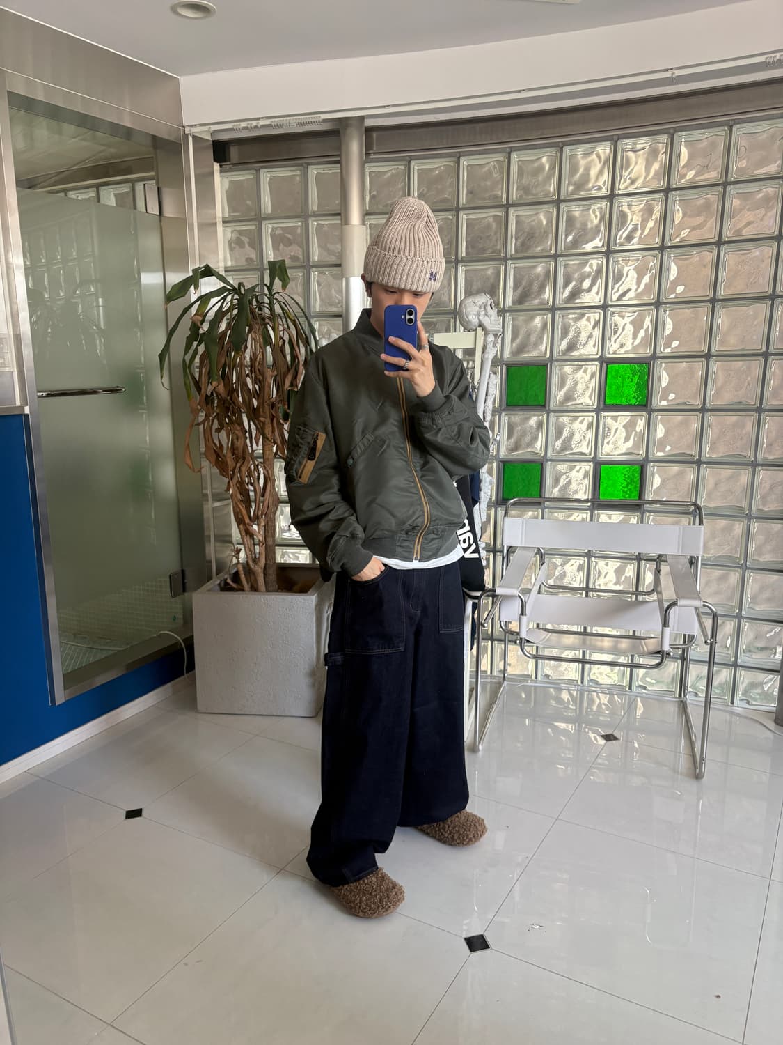 레디스 X rokh 바레루 레그 페인터 데님 상품이미지4