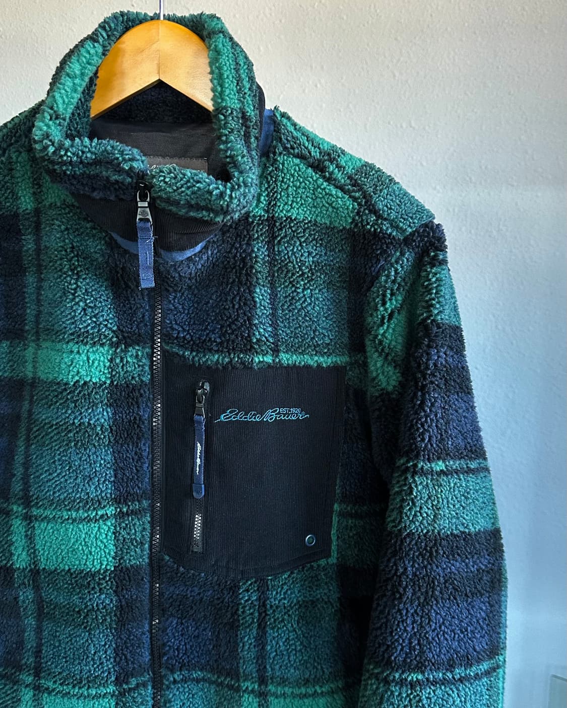 [M]에디바우어 타탄 체크 플리스 후리스 자켓 상품이미지3