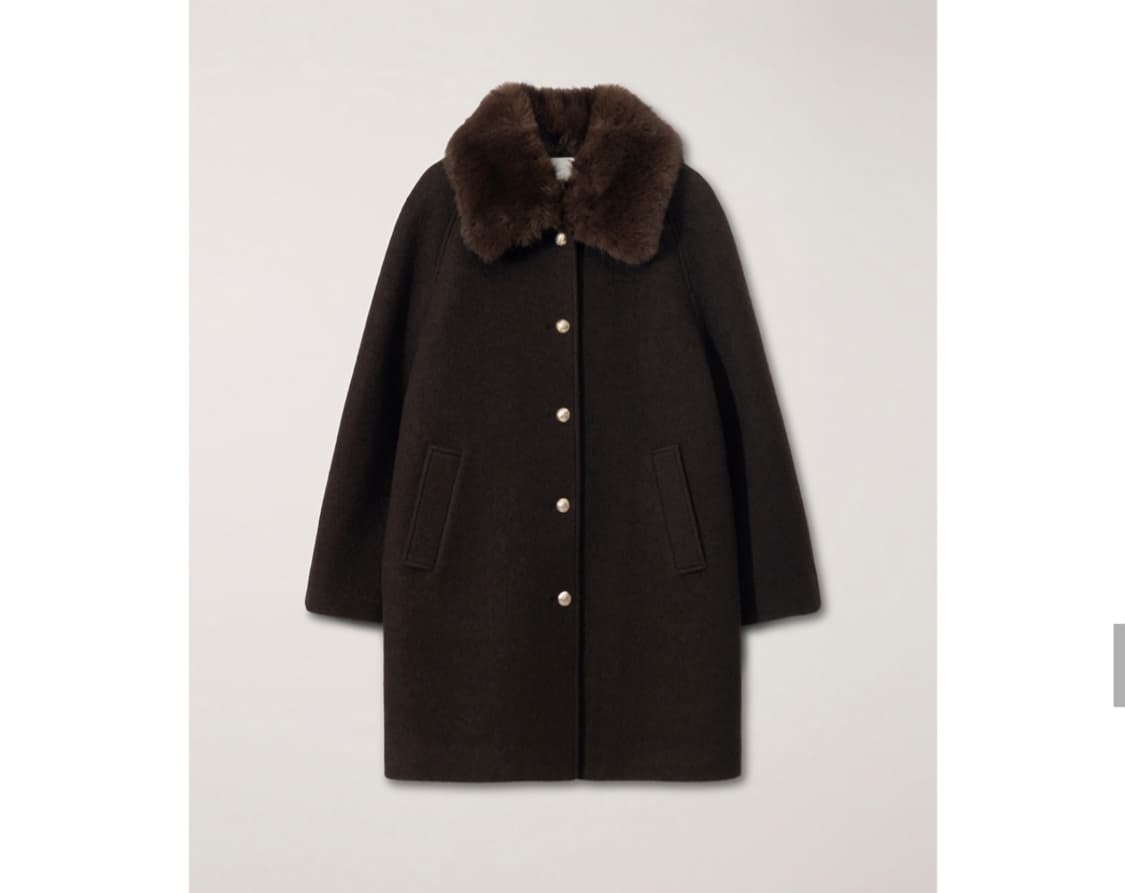 25FW 던스트 부클 울 하프코트 브라운 상품이미지4