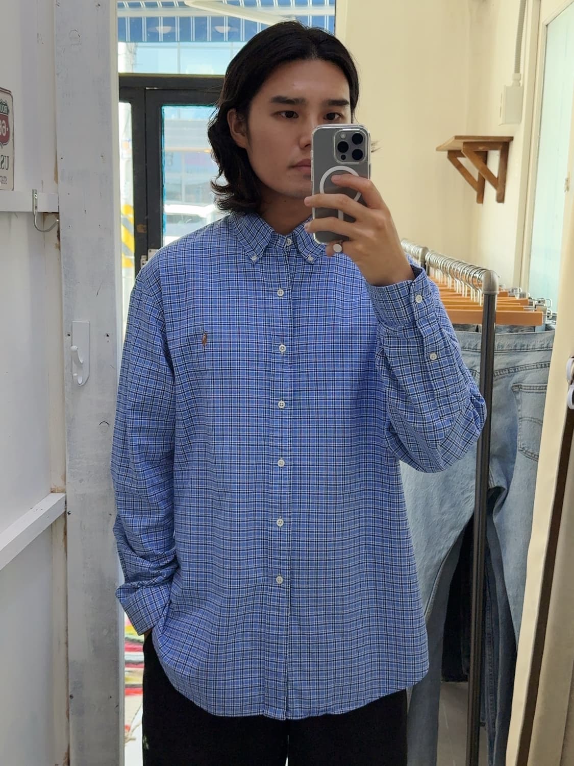 폴로 체크 셔츠 상품이미지5