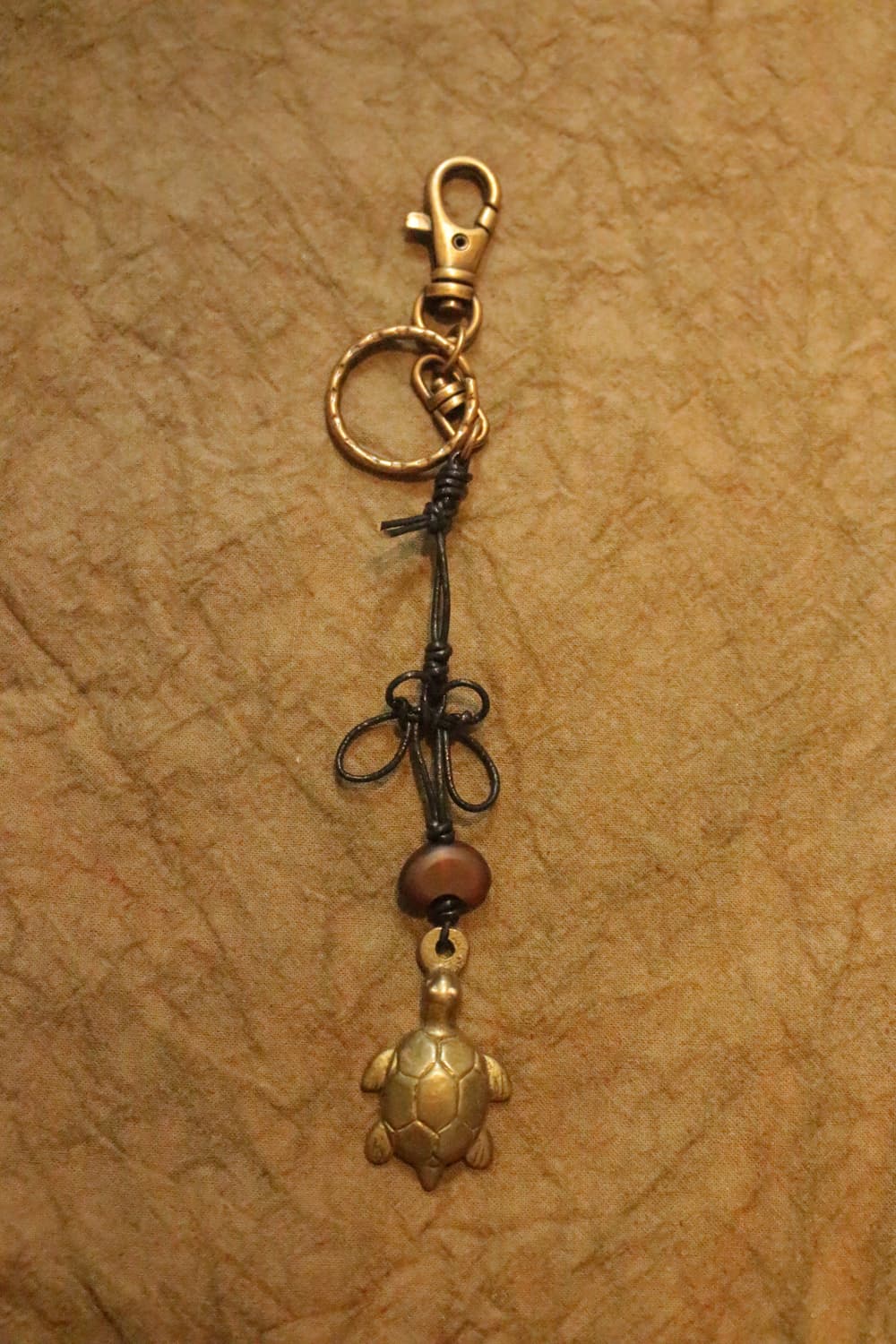황동거북 가죽매듭 열쇠고리 상품이미지2