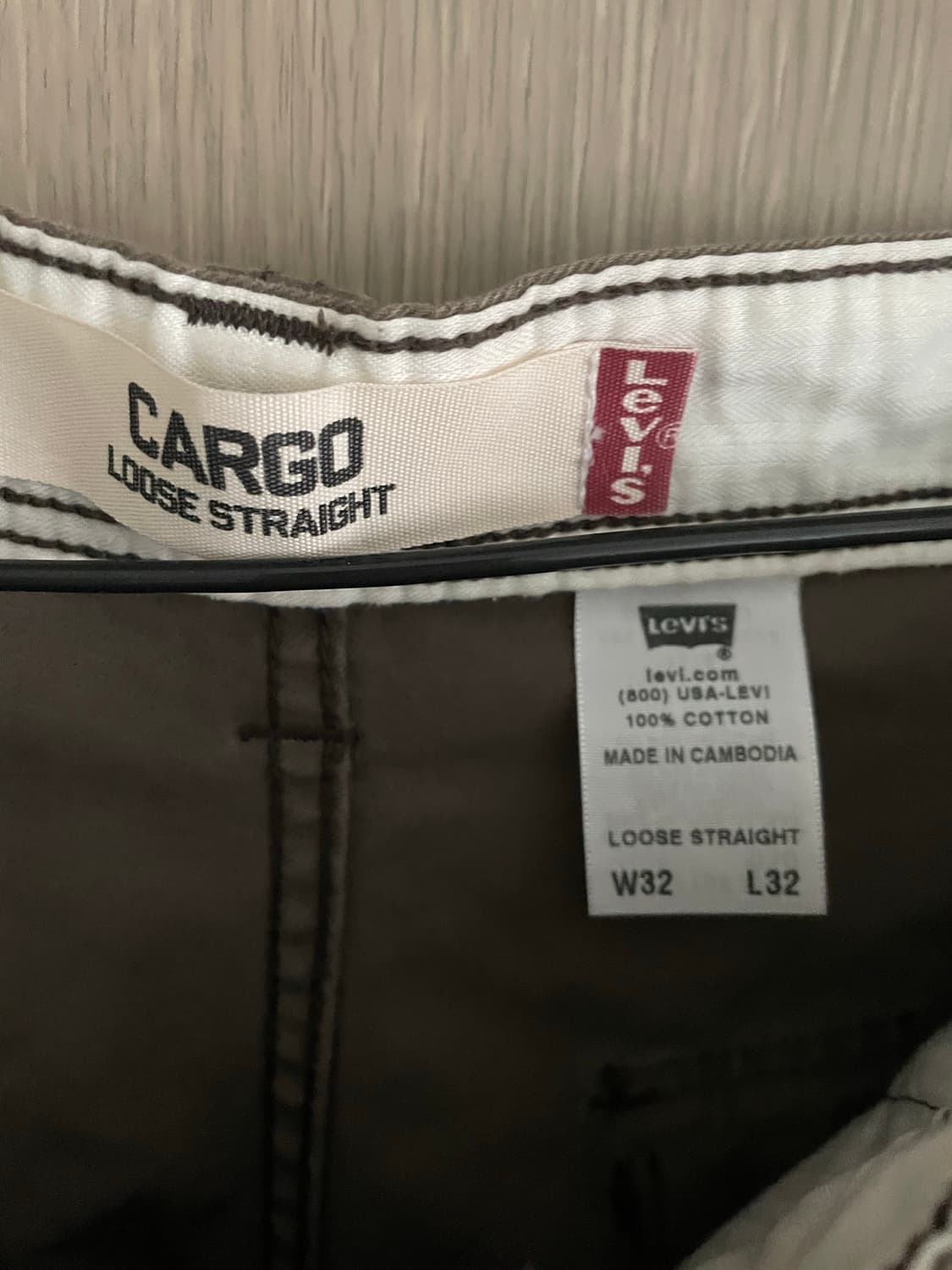 리바이스 카고 와이드 카키 그레이 워크 팬츠 상품이미지3