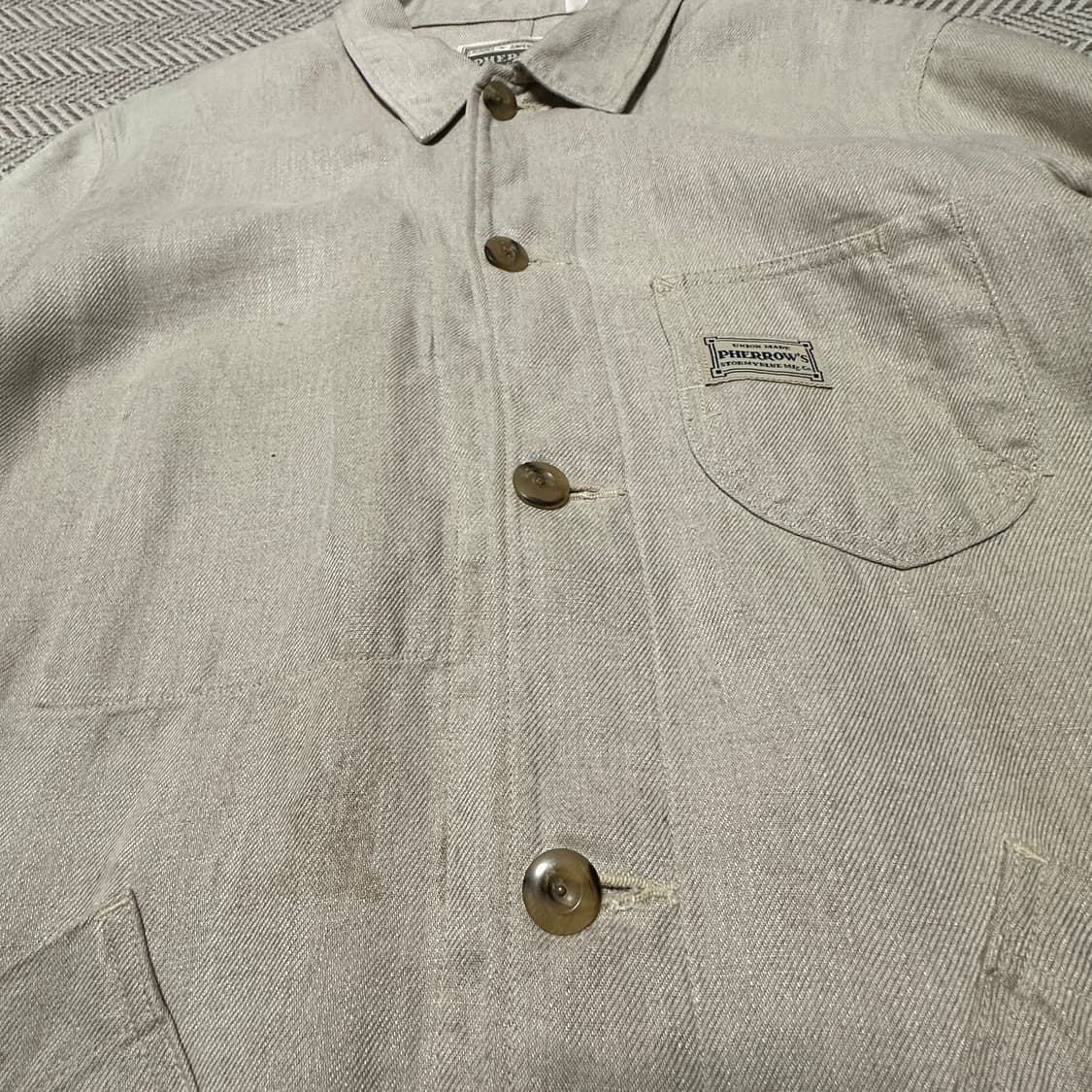 PHERROWS japan work shirt jacket ivory 상품이미지3