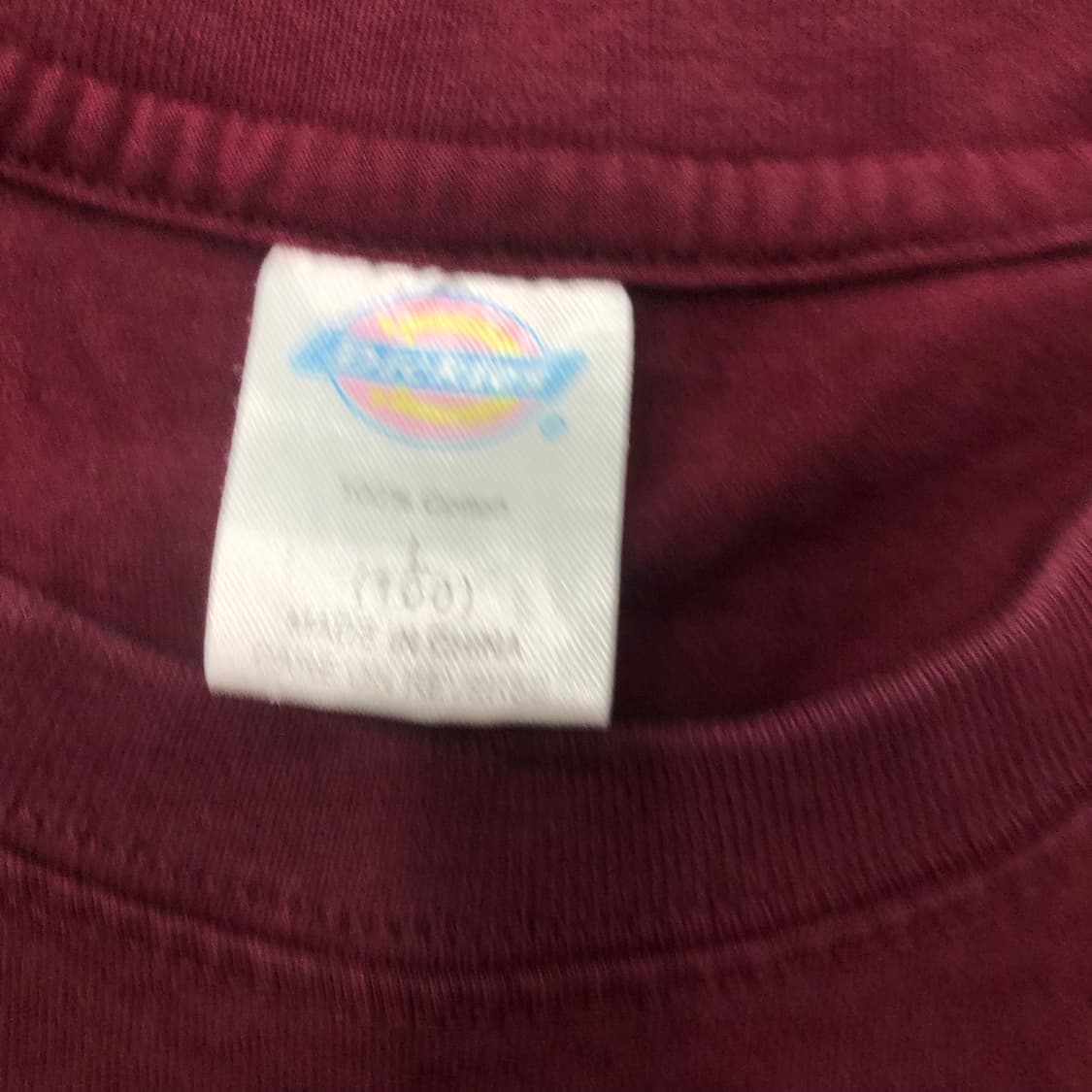L 디키즈 버건디 로고 반팔 티셔츠 상품이미지3