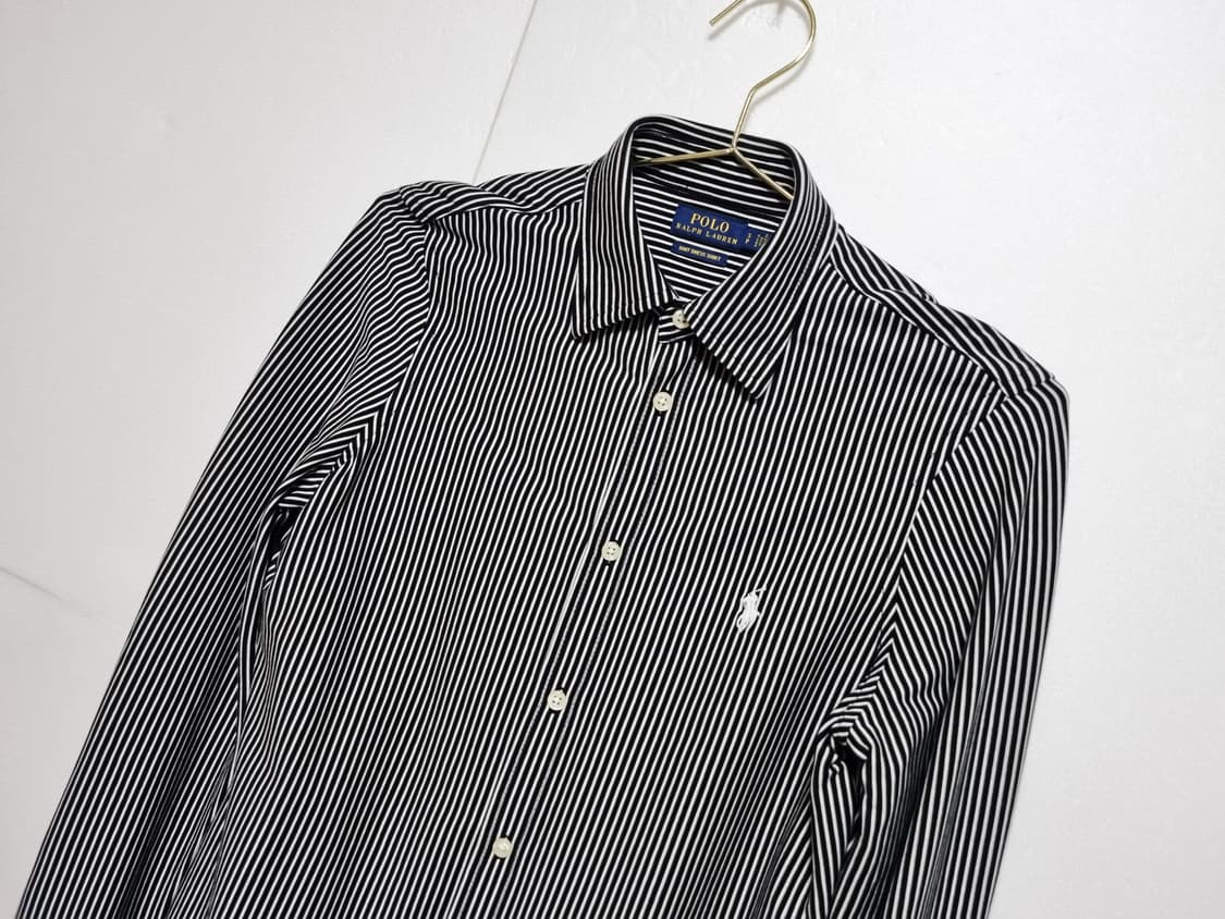 여성 레어 폴로 POLO 스트라이프 니트 드레스 긴팔 셔츠 남방 상품이미지2