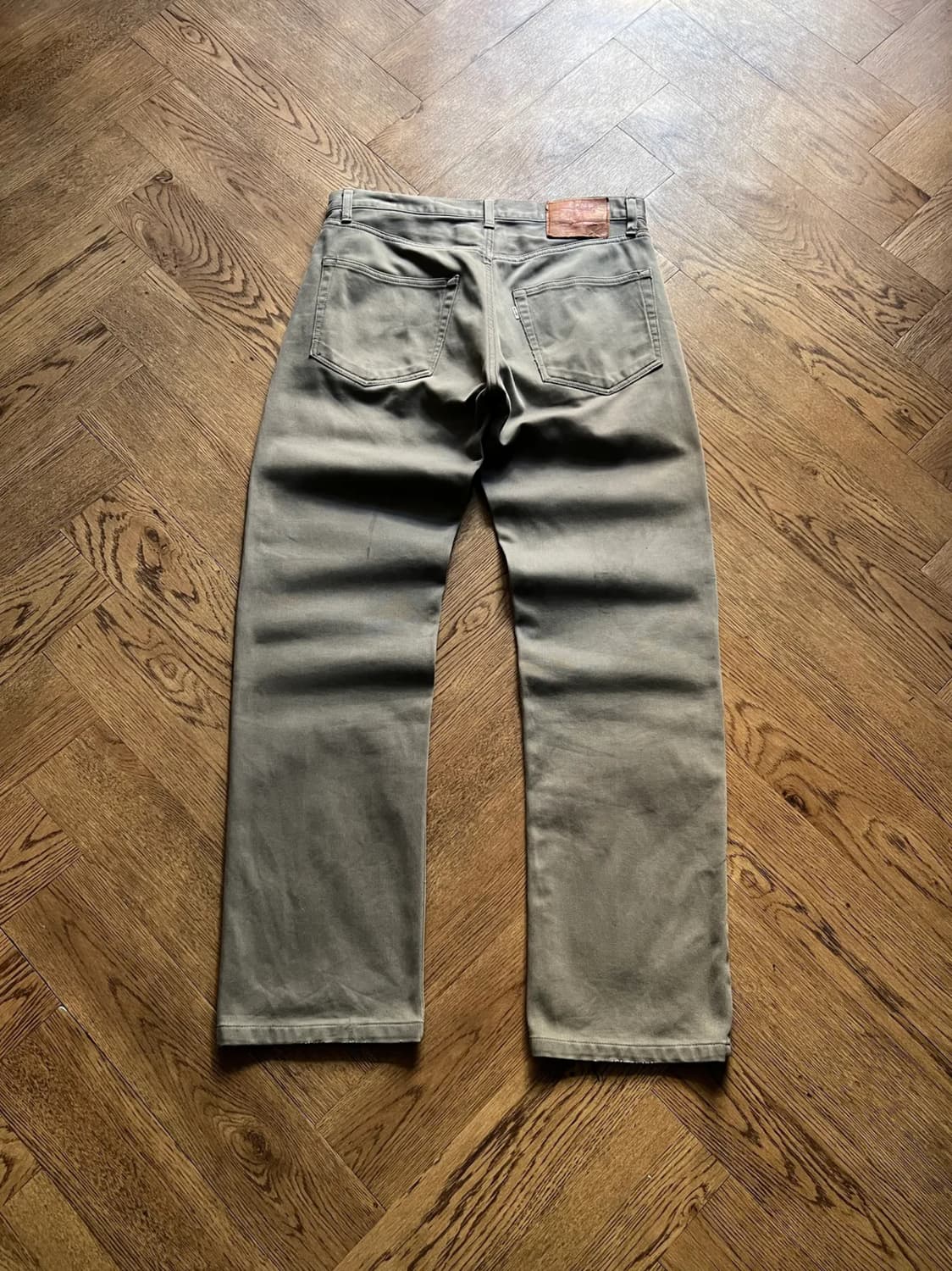 [31]BEAMS 빔즈 화이트탭 211 스트레이트 코튼 팬츠 상품이미지1