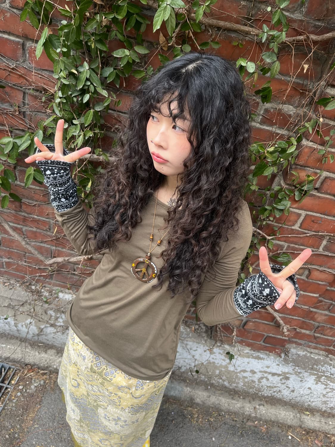 소매 에스닉 패턴 포인트 롱슬리브 상품이미지1