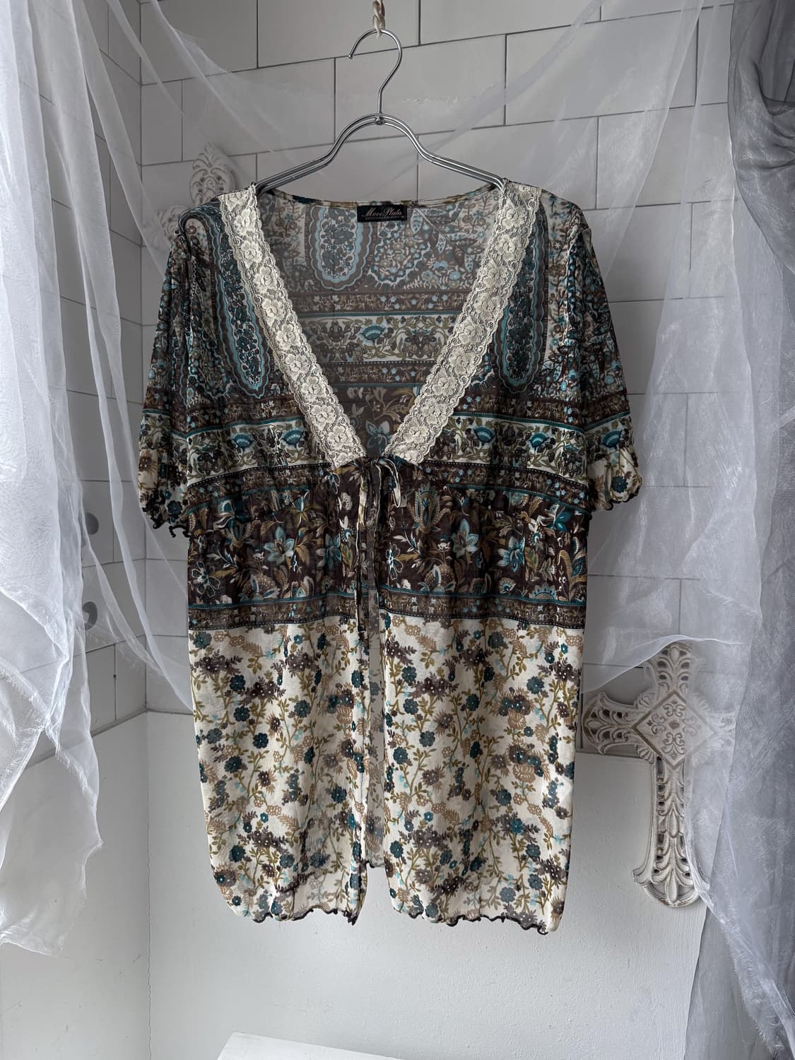 Oriental Floral Robe Cardigan 0402 상품이미지5